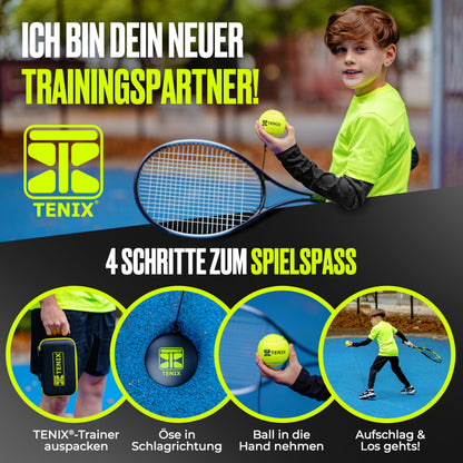 TENIX Tennis-Trainer Set | Trainingsgerät mit Power-Grip-System