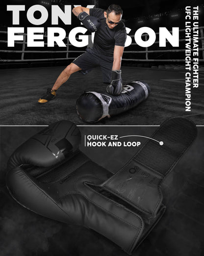 RDX KARA Boxhandschuhe Maya Hide Leder für Boxen, Muay Thai und MMA