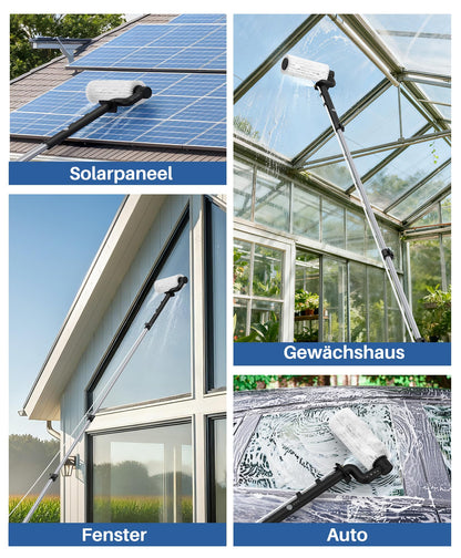 LyriFine Elektrische Teleskop-Waschbürste mit Wasseranschluss 6,2 m