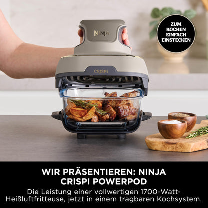 Ninja CRISPi Tragbare Heissluftfritteuse 3.8L Stone Gold FN101EUSTGD
