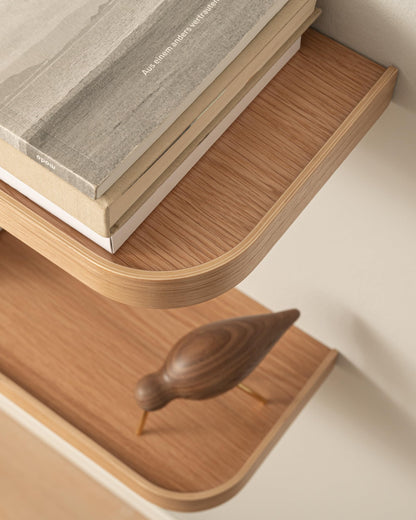 Kazai.® Toke 2 Hängeregale – Echtholz-Veneer Eiche