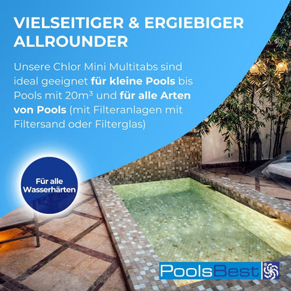 PoolsBest Chlor Mini Multitabs 5 in 1 Pflegetabs - 5kg