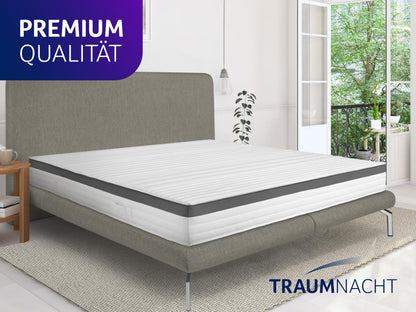Traumnacht Premium Tonnentaschenfederkern Matratze H3 100x200 cm