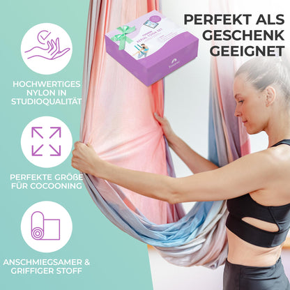 Yosana Hängematte Komplettset Nylon 5m x 2.6m - Bunte Wolken