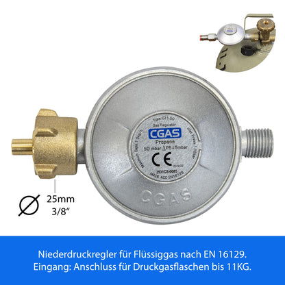 Eversmoke Gasringbrenner Maxi 5500W – inkl. Druckminderer & Schlauch