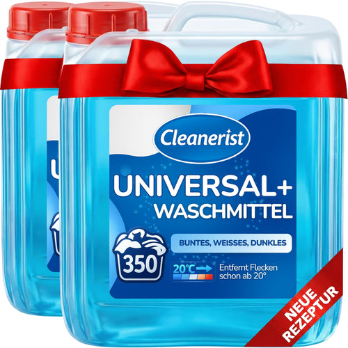 Cleanerist Universalwaschmittel flüssig, 2 x 10 l, 700 Wäschen – zwei Kanister