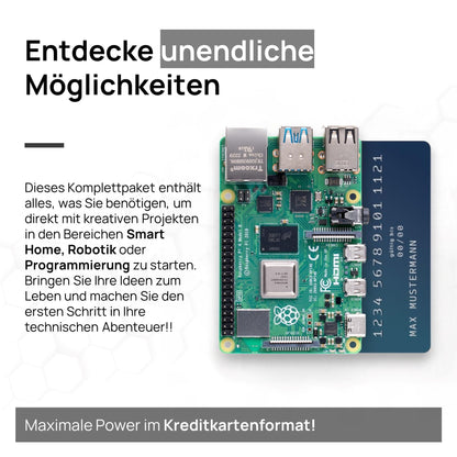 Raspberry Pi 4 4GB Starter-Kit - Offizielles Zubehör, 64GB SD-Karte