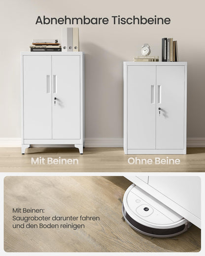 SONGMICS Aktenschrank OMC012W01 - Mattweiss, abschliessbar