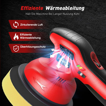 Avhrit Akku Exzenter-Poliermaschine 6 Zoll, 2x 4000 mAh, 6000 U/min