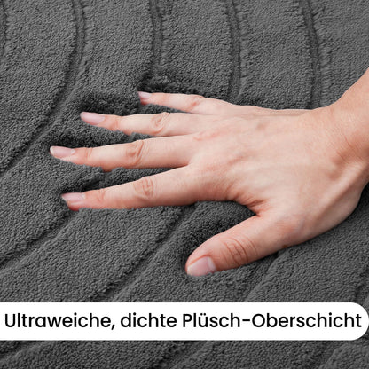 Sour Lemon Kurzflorteppich 160x230 cm Grau, waschbar, 3D-Muster