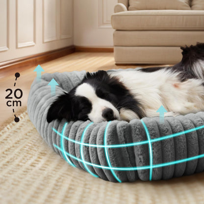 BEDSURE Orthopädisches Hundebett gross - Grau, 109x76x20cm