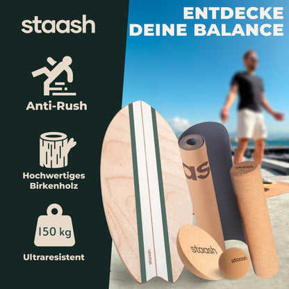 STAASH® Balance Board für Gleichgewicht & Fitness - Full Kit