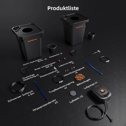 Spider Farmer DWC Hydrokultur System 27L - Dreieckige Abdeckung