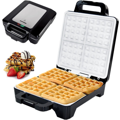 Syntrox Germany XLC Keramik Waffeleisen - 4 Belgische Waffeln