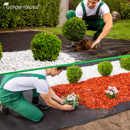 GardenGloss Unkrautvlies 150 g/m², Gartenvlies 25 m x 1 m, 1 Rolle