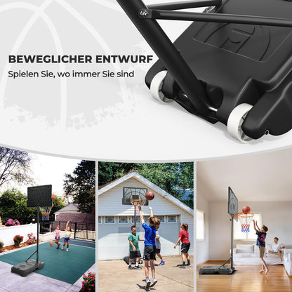 Yohood Basketballkorb Kinder outdoor höhenverstellbar - schwarz
