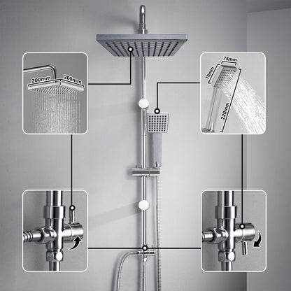 JOHO Edelstahl Regendusche Duschsystem 20x20cm ohne Armatur