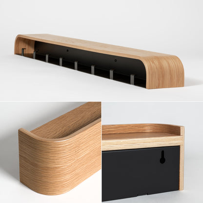 Kazai Toke Garderobenpaneel - Eiche mit Echtholzfurnier