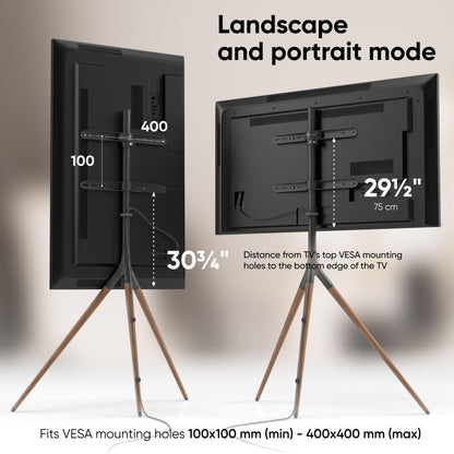 ONKRON TS1220-B TV Standfuss Dreibein 32-65 Zoll - Schwarz