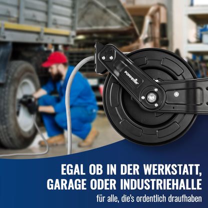 Poppstar Druckluftschlauchtrommel Stahl 20+2m Schlauch