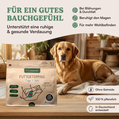 Hunderunde Gras & Kotfressen Pulver Futtertopping Magen & Darm 250 g