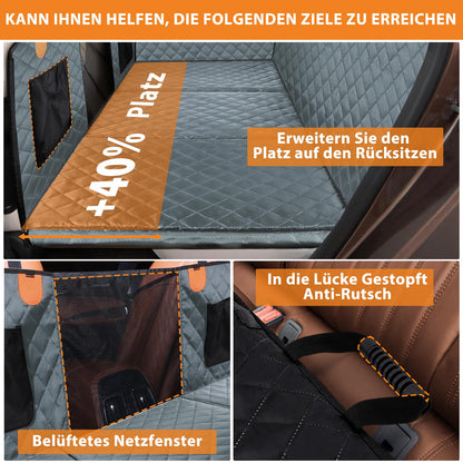 JOEJOY Hundedecke Auto Rückbank, Hundesitzbezug mit harter Unterseite