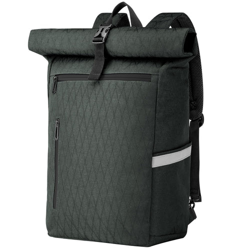 Wiserset Gepäckträgertasche 22L, 2-in-1 Rucksack mit Laptopfach, schwarz, reflektierende Elemente