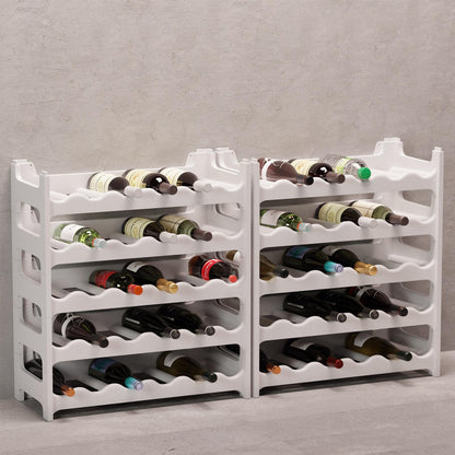 ARTECSIS Weinregal stapelbar Kunststoff 60 Flaschen – Weiss