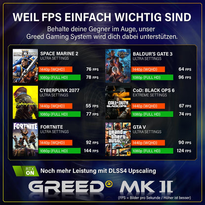 Greed MK2 High End Gaming PC - i7-12700F / RTX 5060 / 32GB