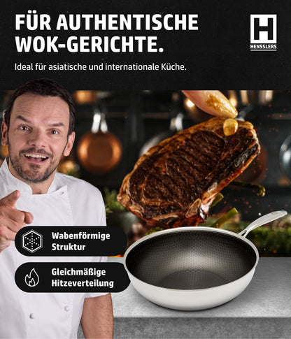 HENSSLERS® Wokpfanne 30cm – Beschichtet Induktion