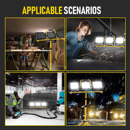 wowspeed LED Baustrahler 300W mit Stativ - Arbeitsleuchte