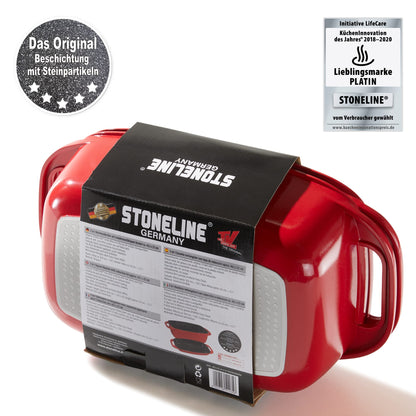 STONELINE Aluguss Bräter 40x22 cm - Induktion, Antihaft, Rot