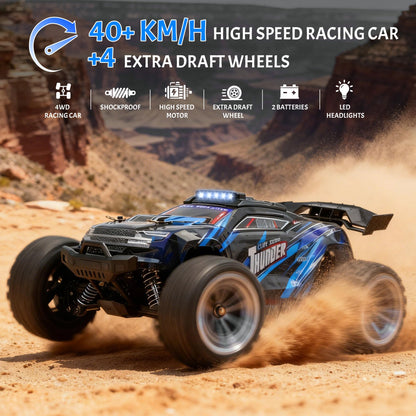 BAZADER RC Auto 1:18 ferngesteuert, 4WD Offroad, 40 km/h, 2 Akkus