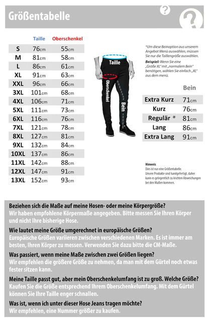 Texpeed Motorradhose Herren Textil Wasserdicht - Schwarz 6XL