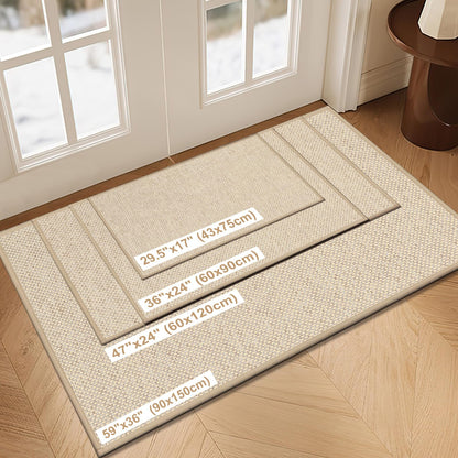 LEKEEPGO Fussmatte Innen 60 x 120 cm, Schmutzfangmatte, Khaki