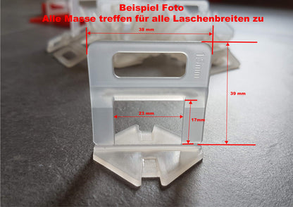 Fliesen Nivelliersystem Set – 6000 Laschen 100 Keile 3mm