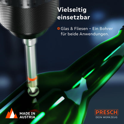 PRESCH Fliesenbohrer Set 3tlg. 6/8/10 mm für Feinsteinzeug und Glas