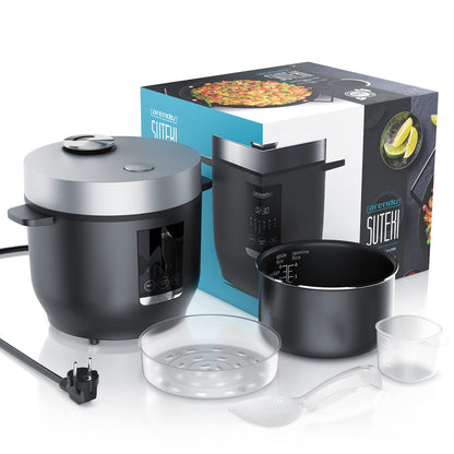 Arendo Reiskocher – 2l inkl. Dampfgarer-Einsatz 350W