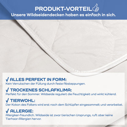 LINEA by böhmerwald nature Wildseide Duvet – 135x200 sommerleicht