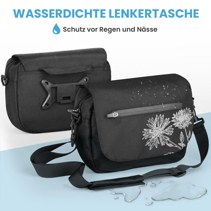 GXCROR Lenkertasche Fahrrad 5L mit Handyhalterung und Schultergurt
