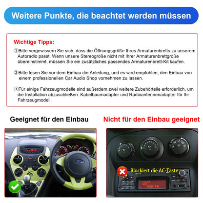 Android Autoradio 1DIN 7 Zoll Navi – Wireless CarPlay 2G+32G