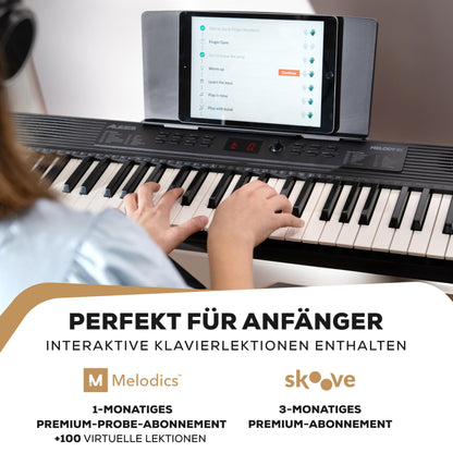 Alesis Melody 61 Digitalpiano – 61 Tasten Anfänger-Komplett-Set