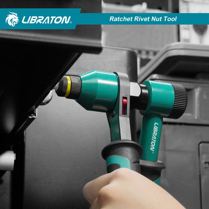 LIBRATON Nietmutternzange Set Profi – 5 Dornen, Tragebox