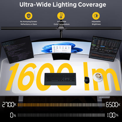 EYOCEAN Doppelkopf Schreibtischlampe Dimmbar – Monitor Tageslicht