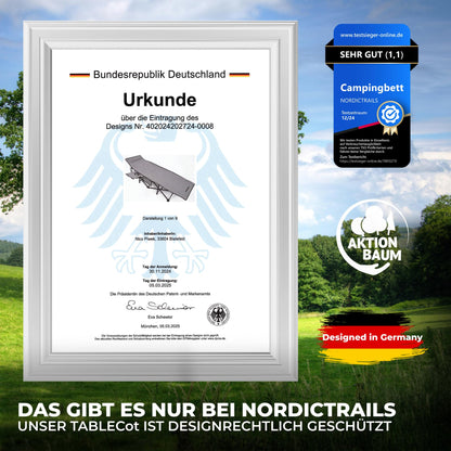 NORDICTRAILS Campingbett XXL klappbar Feldbett mit Matratze