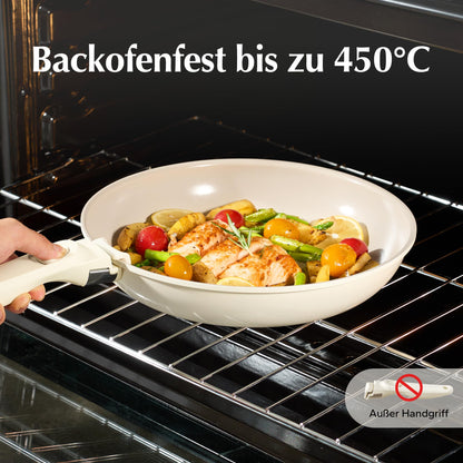 Redchef Pfannenset 6-teilig – keramik antihaft induktion beige