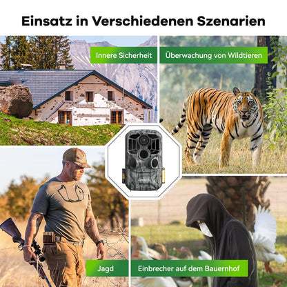 DEATTI Wildkamera 4K 48MP HD WLAN mit App Steuerung