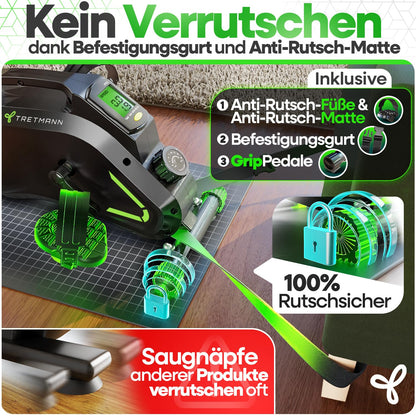 Tretmann Pedaltrainer Pro Set – Leiser, gelenkschonender Heimtrainer