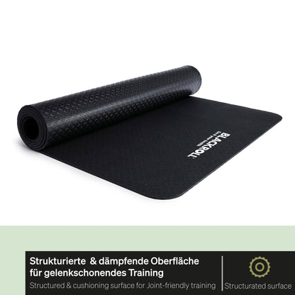 BLACKROLL® MAT Rutschfeste Fitnessmatte - 65x185 cm Schwarz mit GYMBAG