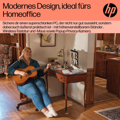 HP All-in-One-PC 23.8" FHD Touch AMD Ryzen 5 7520U - Weiss